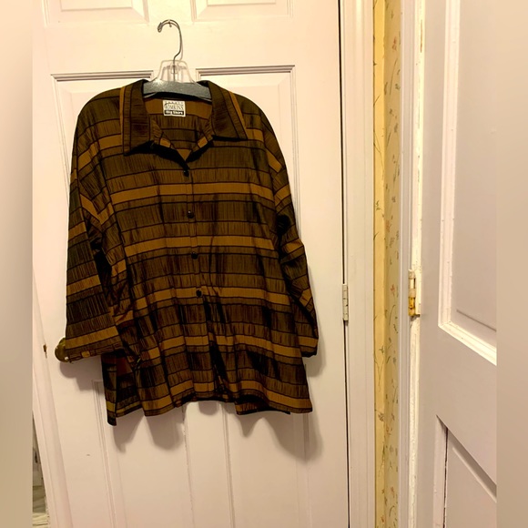 Carol Tompkins “The Big Shirt” -Size 1 (10-14)-copper Blk - Picture 2 of 9